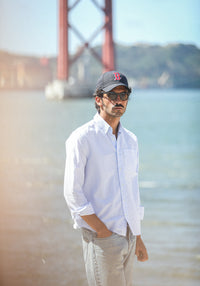 Chemise Oxford Rayée Bleu - Retro Fit